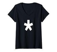 Mujer Bold Star Asterisk - Creador de Palabras Personalizado para Palabras Personalizadas Camiseta Cuello V
