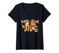 Mujer Bolivia Inglaterra Reino Unido Raíces bolivianas británicas Camiseta Cuello V