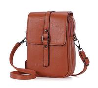 Mujer Bolso Bandolera para Teléfono Correa Piel Genuina Bolso de Hombro
