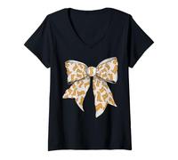 Mujer Bonita Coqueta de Dinosaurios Trex Tyrannosaurus Rex de Dino Nuggets Camiseta Cuello V