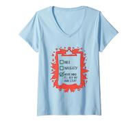 Mujer Bonita Lista traviesa No Importa Que compraré mis propias Cosas Navidad Camiseta Cuello V