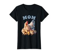 Mujer Bonito diseño de mamá con una gallina rodeada de Sus Pollitos Camiseta