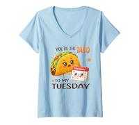 Mujer Bonito diseño gastronómico de You'Re The Taco To My Tuesday Camiseta Cuello V