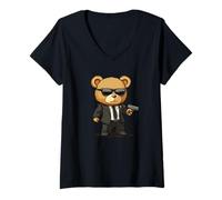 Mujer Bonito disfraz de oso de peluche Top Secret Camiseta Cuello V