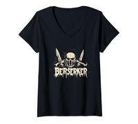 Mujer Bonito Emblema de Berserker para Adultos y niños Camiseta Cuello V