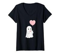 Mujer Bonito Globo de corazón con Texto en inglés Be My Boo Camiseta Cuello V