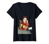 Mujer Bono De U2 Vestida como Diablo En Zoo TV Tour 1993 Camiseta Cuello V
