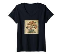 Mujer Bonsai árbol bonsáis-Plantas Bonsais-Naturales Bonsai Camiseta Cuello V