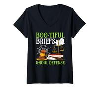 Mujer Boo-Tiful Calzoncillos Defensa Ghoul Abogado Miedo Halloween Camiseta Cuello V