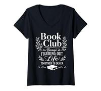 Mujer Book Club Porque Descubrir LA Vida Juntos ES MÁS FÁCIL Camiseta Cuello V