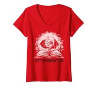Mujer Book Dragon In My Fantasy Era Romantasy Bookish Books Lovers Camiseta Cuello V