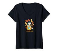 Mujer Bookish Soul con Boho Girl Camiseta Cuello V