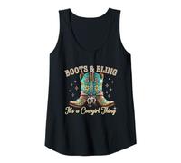 Mujer Boots and Bling Es una Cosa de Vaquera Camiseta sin Mangas