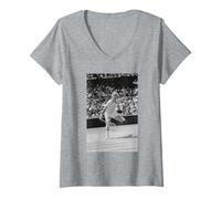 Mujer Boris Becker en la final masculina de tenis de Wimbledon 1985 Camiseta Cuello V