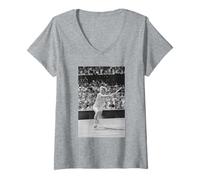 Mujer Boris Becker en la final masculina de tenis de Wimbledon 1985 Camiseta Cuello V