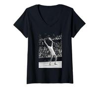 Mujer Boris Becker Ganador de Wimbledon Tenis Hombres Final 1985 Camiseta Cuello V