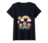 Mujer BORMAR SIN HONOR X Consumo excesivo de alcohol Niños Dibujo Camiseta Cuello V