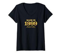 Mujer Born In 1999 Vintage Classic Retro 27th Birthday Camiseta Cuello V