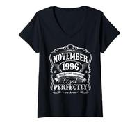 Mujer Born In November 1996 Sunset Limited Edition 30th Birthday Camiseta Cuello V