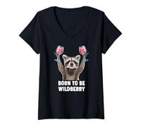 Mujer Born to be Wildberry Lillet X New Pedro, Noche de Chicas JGA Camiseta Cuello V