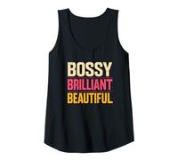 Mujer Bossy Brilliant Hermoso | Empoderamiento para mamás e Hijas Camiseta sin Mangas