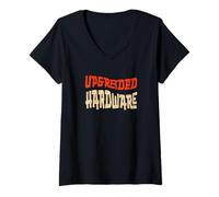 Mujer BOT Divertido de Hardware Mejorado Camiseta Cuello V