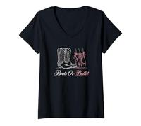 Mujer Botas de revelación de género o Padre expectante de Ballet Camiseta Cuello V