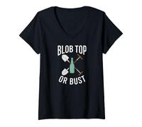 Mujer Bottle Digging Mudlarking Blob Top Or Bust Camiseta Cuello V