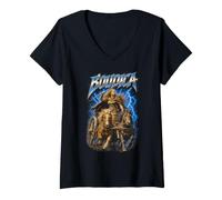 Mujer Boudica Iceni Warrior Queen Chariot Romana Historia de Gran Bretaña Camiseta Cuello V