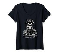 Mujer BOULEVARD MADE Chicano Low Rider West Coast Cholo Homie Camiseta Cuello V