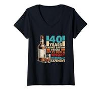 Mujer Bourbon de 40 años yo era un Whisky Que Realmente sería Expense ve Camiseta Cuello V