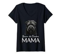 Mujer Bouvier Des Flandres Mama Camiseta Cuello V