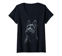 Mujer Bouvier Des Flandres Perro Motivo Pet Art Bouvier Des Flandres Camiseta Cuello V