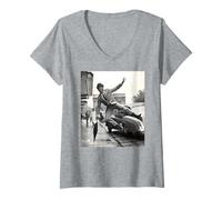 Mujer Boxeador de Boxeo de Ray Robinson en Londres 1988 Camiseta Cuello V