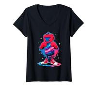 Mujer Boxer Cosmic Space Fighter Hero Camiseta Cuello V