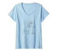 Mujer Boxer Dog Love Camiseta Cuello V