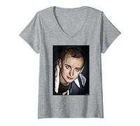 Mujer Boy George Culture Club Cantante DJ Foto por Dick Barnatt Camiseta Cuello V