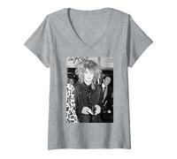 Mujer Boy George of Culture Club en el estreno de la película 1984 Camiseta Cuello V