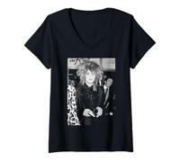 Mujer Boy George of Culture Club en el estreno de la película 1984 Camiseta Cuello V