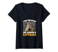 Mujer Boys Girls Kids I Did The Math Answer Capybara Meme Lover Camiseta Cuello V