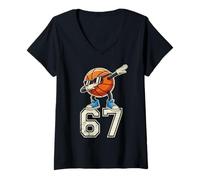 Mujer Boys Kids 67 Six Seven Sunglasses Dabbing Basketball Lover Camiseta Cuello V