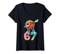 Mujer Boys Kids 67 Six Seven Sunglasses Dabbing Basketball Lover Camiseta Cuello V