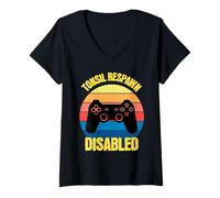 Mujer Boys Tonsil Removal Surgery Gamer Get Well Kids Camiseta Cuello V