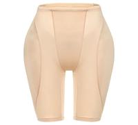 Mujer Bragas con Relleno - Fajas De Cintura Alta De Gran Tamaño Levantador De Glúteos Culo Falso Recortador De Muslos Reloj De Arena Control De Barriga Lencería Push Up Suave,Beige,XL