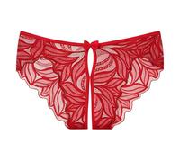 Mujer Bragas Encaje Sexy Culotte Transparente con Abertura Trasera Ropa Interior Slip Femenina Tanga Cutout Hipster Braguita de Encaje Suave Elástica Lencería Íntima para Mujer San Valentín Fiesta