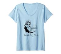 Mujer Brandenburg Mode Funny Bach Conciertos de música clásica Camiseta Cuello V