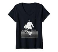 Mujer Brasil Estrella Pele Santos V Fulham Copa Mundial de Fútbol 1973 Camiseta Cuello V