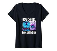 Mujer Brazilian Jiu Jitsu 50% Chokes 50% Laundry BJJ Camiseta Cuello V