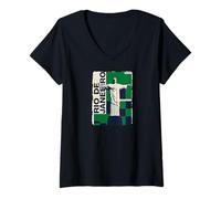 Mujer Brazilian Roots Brazil Flag Vacation Rio Camiseta Cuello V