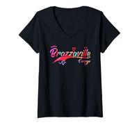 Mujer Brazzaville Congo | Vacation Travel Camiseta Cuello V